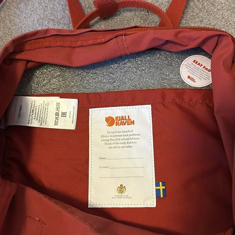 Fjallraven Kanken Large Backpack in Red